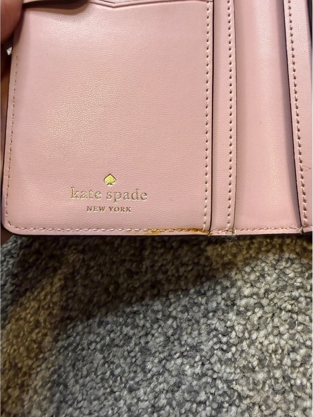 Kate Spade New York Pink Polka Dot Leather Wallet